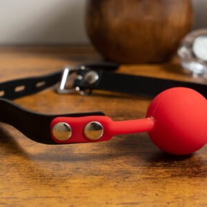 Locking Silicone Red Ball Gag