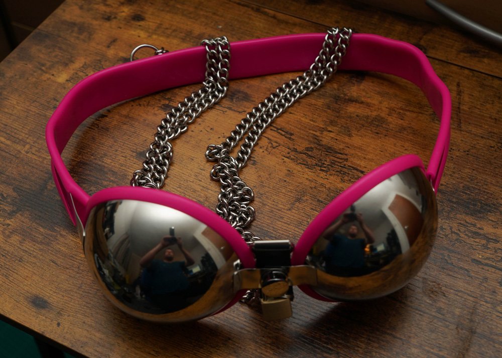 Adjustable Locking Chastity Bra