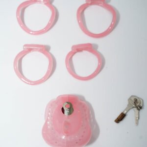 Used Pink Sissy Chastity Cage