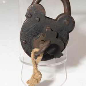 Very Old Vintage Jail Padlock and Key