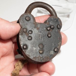 Very Old Vintage Jail Padlock and Key